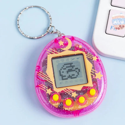 2026 New Cross-Border Electronic Pet Machine Virtual Retro Handheld Game Keychain Children's Toy Gift Luminous Toys
