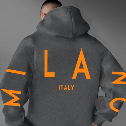 The new men's hooded sweatshirt for Spring and Autumn 2025 is a casual and fashionable streetwear with letter prints