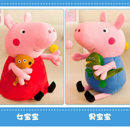 New Peppa Pig and George family cartoon plush toy dolls, blue and pink pig dolls, festival gifts, dolls, birthday gifts