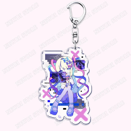 Video Game Ame Chan Keychains for Women Accessories Needy Streamer Emoji Cat Overload Girl Overdose Keyring Fans Friends Gifts