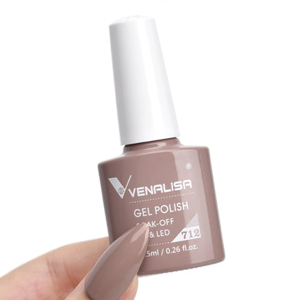 #758 Milky White Venalisa Nail Gel Polish Pearl Color Fall Nails TPO Free Long Wear Diamond Top Soak Off UV LED Gel Nail 7.5ml