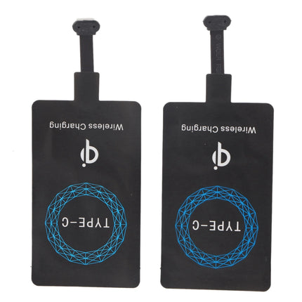 2PCS Type-C Wireless Adapter Portable Charging Receiver Wireless Receiver for Type-C Phones Wireless Charging Module
