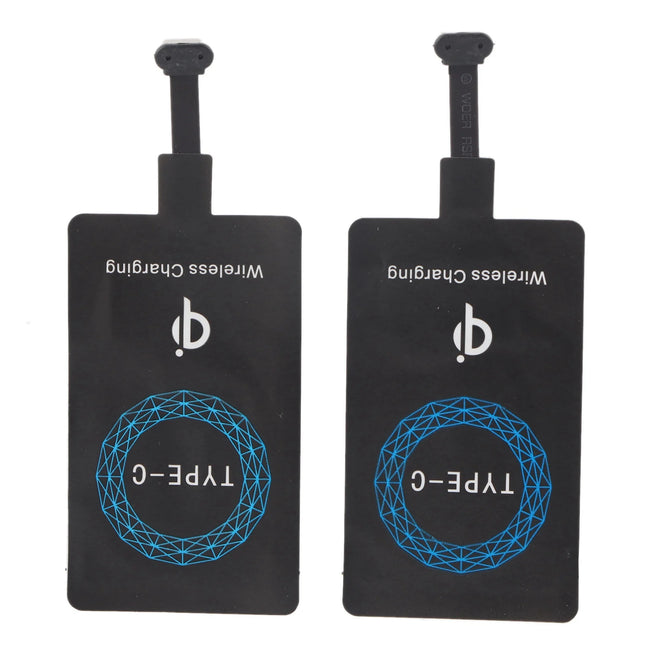 2PCS Type-C Wireless Adapter Portable Charging Receiver Wireless Receiver for Type-C Phones Wireless Charging Module