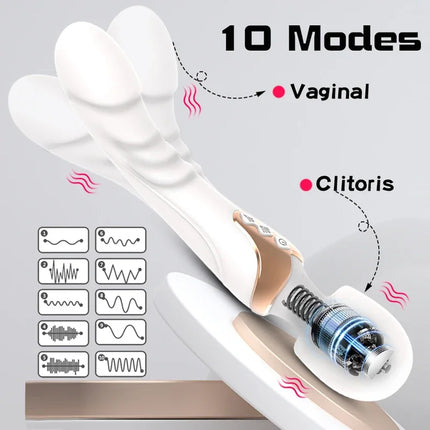 Dual Motor Powerful Silicone Vibrator G-Spot Clitoris Stimulator Soft Stick Dildos Masturbation Tool for Adult Sex Toys