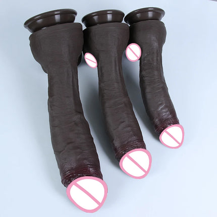 Five Sizes Realistic Dildo Huge Penis Coffee Phallus Long Soft Silicone Suction Cup Anal Sex Toys For Women Vagina Masturbator