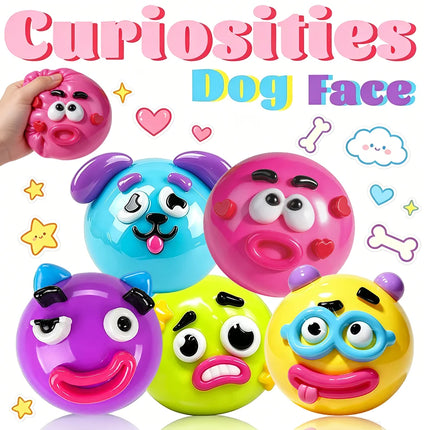 Hot NEW Smushers Squishy, Curiosities Dog Face Swap Squishy Toy, Soft Moldable Cute Slow Rise Squeeze Toy, Relaxing Sensory