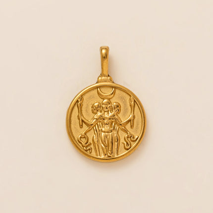 Stainless steel 18K gold-plated pendant jewelry DIY necklace bracelet making twelve zodiac cloud star retro jewelry accessories