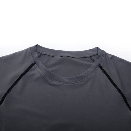 Compression T Shirt Men Summer Sportswear Running T-shirt Elastic Quick Dry Sport Tops Tee Athletic Gym Workout Shirts Men