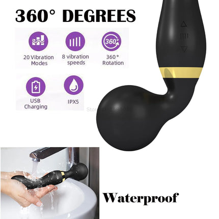 8 Speeds 20 Patterns Vibration Double Head Vibrators G Spot Vagina Sex Machine Clitoris Stimulation Adult Sex Toys for Women 18+