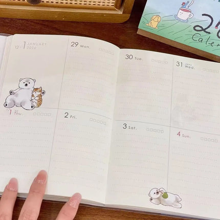 2026 Cute Cate Notebook Color Page Design Style School Specific Notebook Student Memoirs Excerpt Diary School Specific Notebook