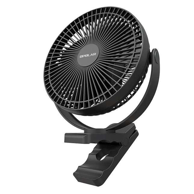 OPOLAR Rechargeable 8-inch Clip Fan Strong Silent Wind Mini USB Fan Sturdy Clamp for Baby Stroller Camping Home Outdoor 10,000mAh