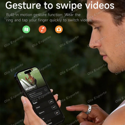 Incoming Call Vibration Alerts Smart Ring 2026 Gesture To Swipe Videos Messages Alarms Vibration Health Monitoring Smartring NEW