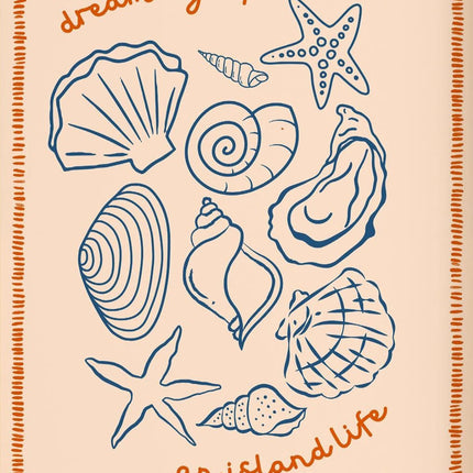 Summer Tropical Preppy Seashell Beach Poster Print Wine Lobster Canvas Art Painting Pictures Home for Modern Living Room Decor