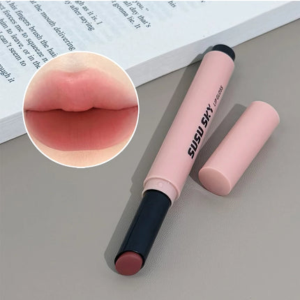 Rouge à Lèvres Violet Gris Fumé Fini Velours Mat Application Douce Mousse à Lèvres Teinte Lèvres Imperméable Brillante Effet Miroir Maquillage Non Décolorant