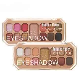 12 Color Eyeshadow Palette with Blush Long-Lasting Waterproof Face Makeup Set for Daily Use  Makeup Tray And Eyeshadow Box