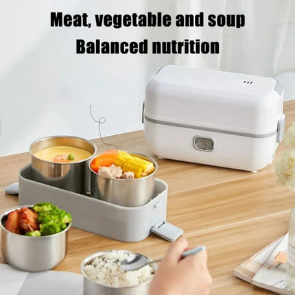 Portable rice cooker insulated meals a musthave portable insulated lunch box office workers Bento Box SelfHeating Steaming Box