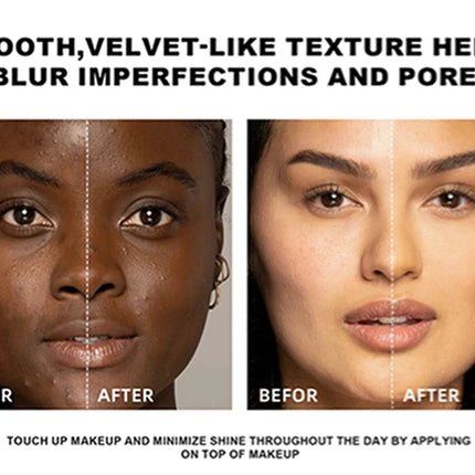 Light Mist Waterproof Oil Control Matte Concealer  Brightening Complexion Setting Powder with Powder Puff