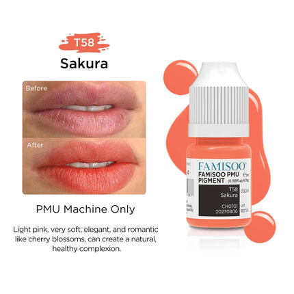 5ML Permanent Makeup Pigment Tattoo Lips Eyebrows Eyeliners Pigments Nude Color Tattoo Pigments Beauty Art Women Use
