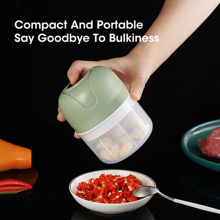 Multifunctional Mini Electric Garlic Grinder for Baby Food USB Charging Home Kitchen Meat Grinder Vegetable Chopper