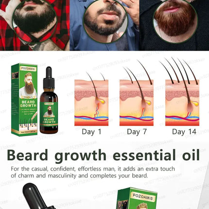 Beard growth essence. It helps your beard grow quickly, and is a must-have for mature men. It makes you look more manly and is e