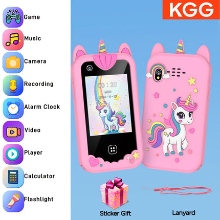 Kids Smart Phone Toy Camera Unicorn Baby Mobile MP3 Music Player Digital Camera Educational Toys Birthday Gifts Girls Boys
