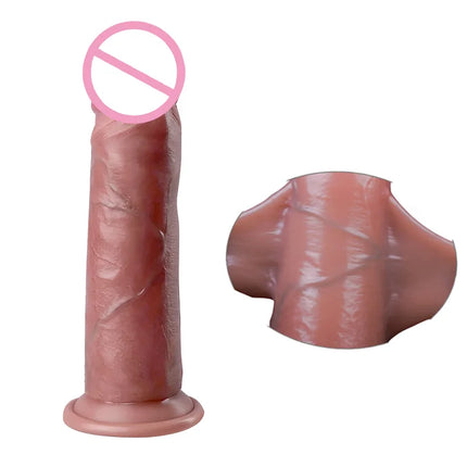 Skin Sliding Foreskin Testicles Realistic Dildo Soft Silicone Anal Plug Butt Prostate Stimulator Sex Toy for Adult Men Women 18+