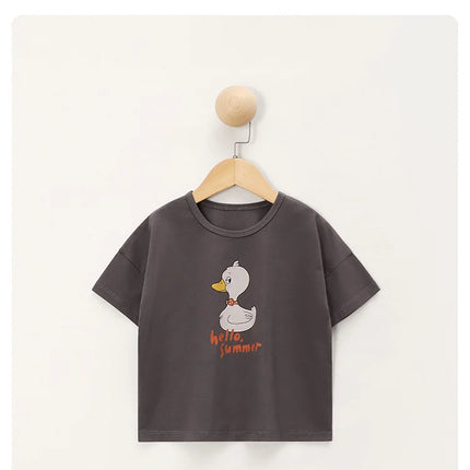 Kids T-shirts 2025 Summer Children Tees Cartoon Tops for Boys Short-sleeve Girls Blouse Toddler Outfits Baby Outerwear Clothing