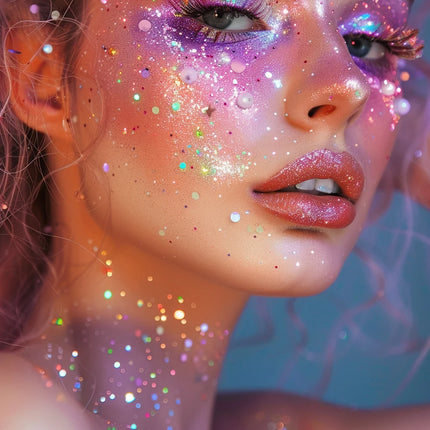 Waterproof Pink Diamond Glitter Mascara Shiny Sequins Eyelashes Quick Dry Lasting Curling Thick Sparkling Mascara Shimmer Makeup