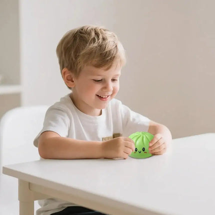 Stress Relief Squeeze Toy-Simulated Dumpling&Baozi,Reusable Low Rebound Sensory Dough Ball For Relieve Anxiety&Release Emotions