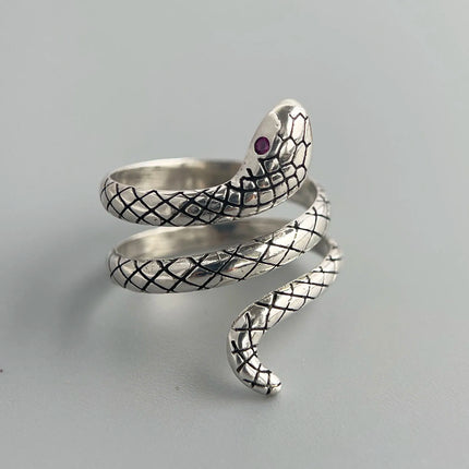 BF CLUB 925 Sterling Silver String Ring For Women Jewelry Finger Open Handmade Inter Snake Rings Allergy For Birthday Gift