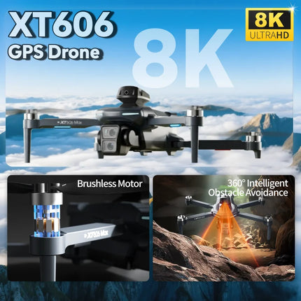 2026 Lenovo XT606 MAX GPS Drone 4k Professional 8K HD Camera FPV Wish Screen Drone 360° Obstacle Avoidance Quadcopter Toys Drone