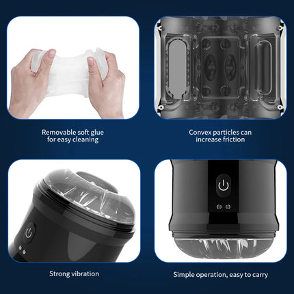 Sex Toys for Men Automatic Male Masturbator Cup with 9 Frequency Vibration Penis Trainer Oral Vaginal Pocket Pussy Adult Goods