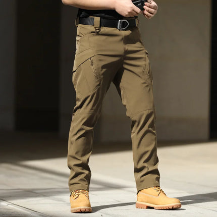 Summer Casual Lightweight Army Military Long Trousers Male Waterproof Quick Dry Cargo Camping Overalls Tactical Pants Breathable