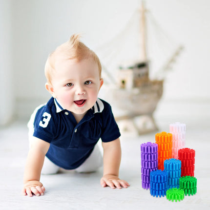 1Set Gear Interlocking Construction Set for Kids Creative Building Play Educational Early Development Fine Motor