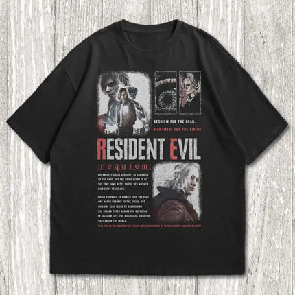 Resident Evil Requiem Leon S. Kennedy T-Shirt RE4 Remake Style Raccoon City Survivor Zombie Killer Horror Game Merch T-shirt