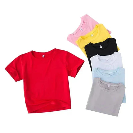 Summer Garfield Fashion T-Shirt Children Boys Girls Cute Kawaii Cartoon Crew Neck Street Casual Wear 3-14T