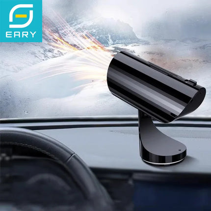 Eary Car Heater Portable Electronic Auto Fan Heater 12V 24V 150W 2 in 1 Fast Heating/Cooling 360°Rotating Car Defrost Defogger