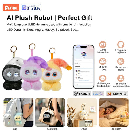 AI-Powered Talking Doll Electronic Pet Smart Robot Doubao Emotional Companion  Mushroom Elf Toy  Gift