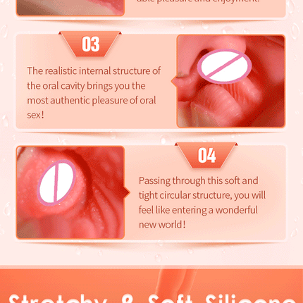 3 IN 1 Sex Toys Masturbation For Men Deep Throat Artificial Real Pussy Oral Male MasturbatorBlowjob Realistic Rubber Vagina