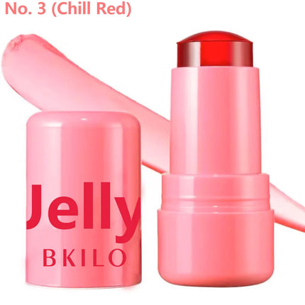 4 Colors Jelly Blush Stick Lip Balm Eyeshadow 3-in-1 Multi-Use Matte Blush Moisturize Brighten Lip Gloss Multi-Use Blush Makeup