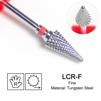 Nail Drill Bits Carbide Large Cone Electric Milling Cutter Gel Polish Remover Grinding Tools DIY Accessories Supplies
