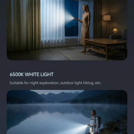 YEMAO M12 Pocket Flashlight 300 Lumens USB-C Charging Aluminum EDC Keychain Light With Power Display