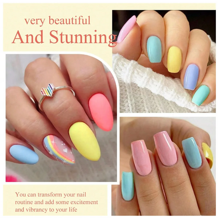 9pcs Macaron Color Gel Nail Polish Set HEMA TPO FREE Semi Permanent Soak Off UV Gel Varnish For Spring Summer Nail Supplies DIY