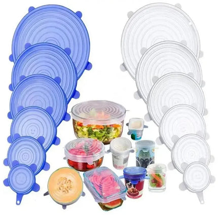 Silicone Food Lids 6pcs / Couvercles Silicone Alimentaire 6pcs