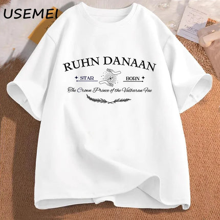 Ruhn Danaan Crescent City T-shirt Rhysand T-Shirt Book Lover Sarah J Maas ACOTAR T-shirt Bookish Cotton Short Sleeve Tee Clothing