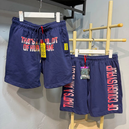 26SS New American Style That's A Awful Lot of Cough Syrup Shorts Sporty Casual Letter Printed Shorts