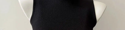 Korean Sle Knitted Vest Women's Base Layer Tank Top Svel f High Collar Spring Autumn Winter Inner And Outer Wear