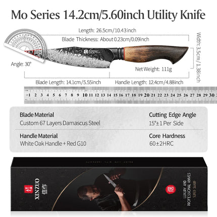 XINZUO 5.5-inch Utility Knife Long-lasting High-quality a Worthy Addition to Your Kitchen Invest in Durability Pro Knife