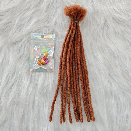 Dreadlocks Sister Locs Extensions Handmade Soft Crochet Brazilian Human Hair Braiding 10in Ombre Short Hair 10Strands/lot