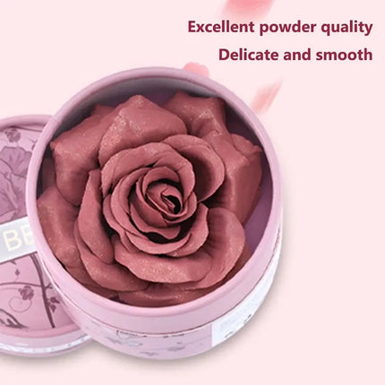 Rare Beauty 3D Petal Rose Blush Shimmer Makeup Highlighter with Real Rose Flower Gift Rubor Forma Rosa long lasting For Women